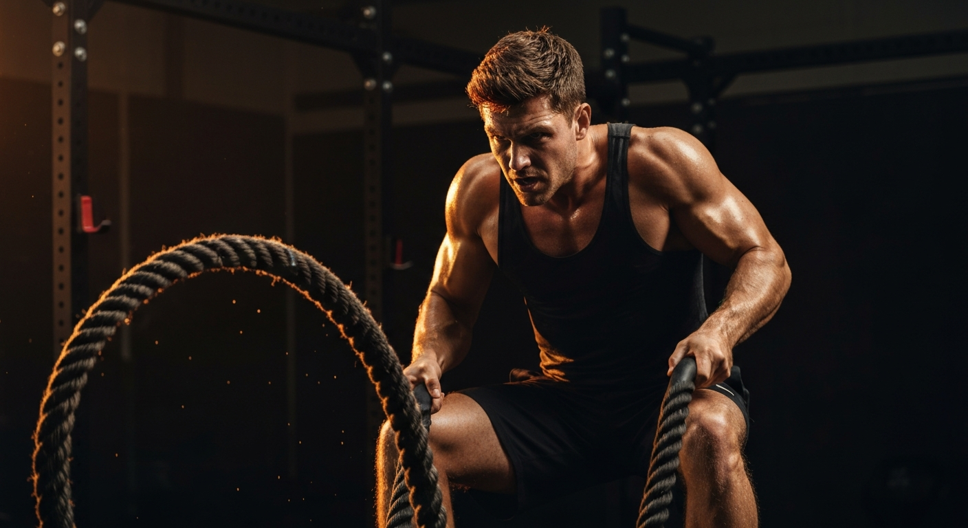45-Minute Functional Fitness Workout Using Battle Ropes and Sandbags ...