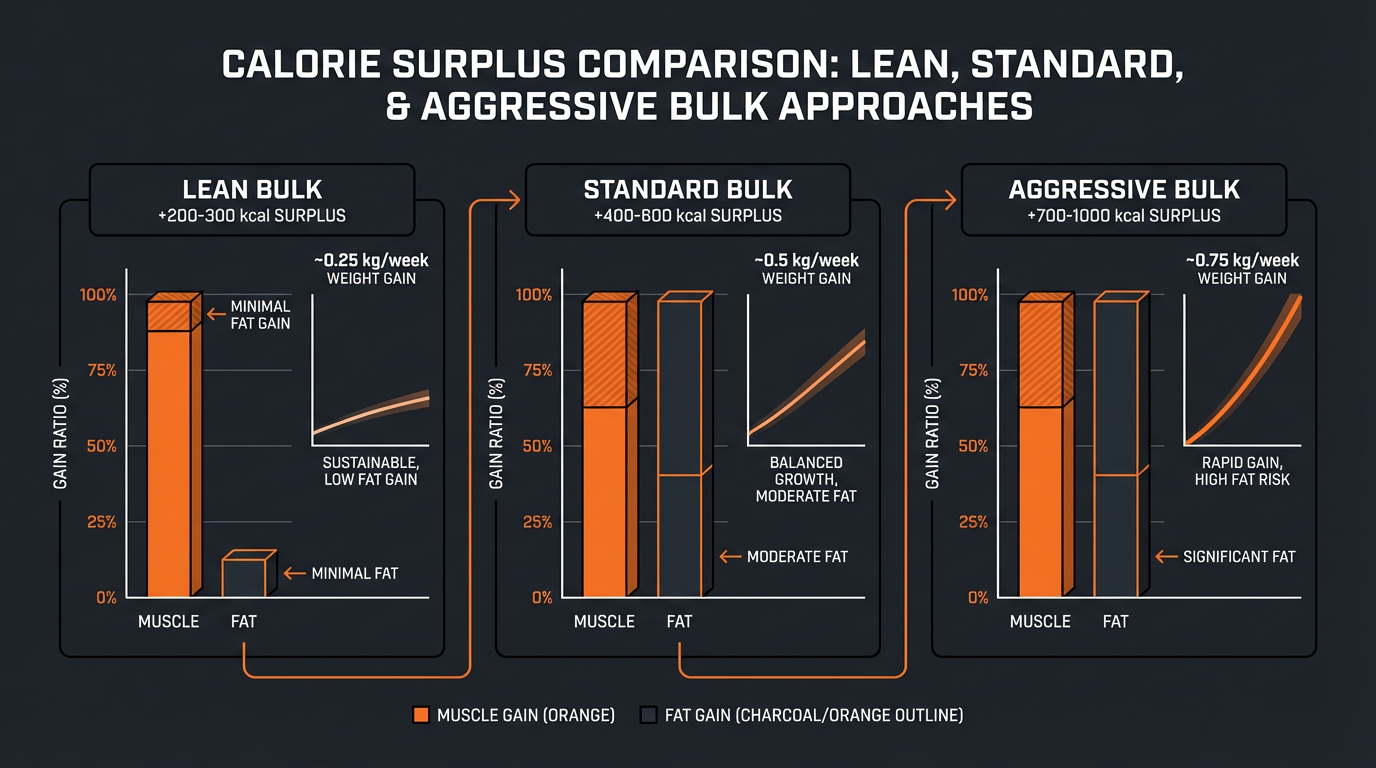 Diagram showing how the Bulking Calorie Calculator works
