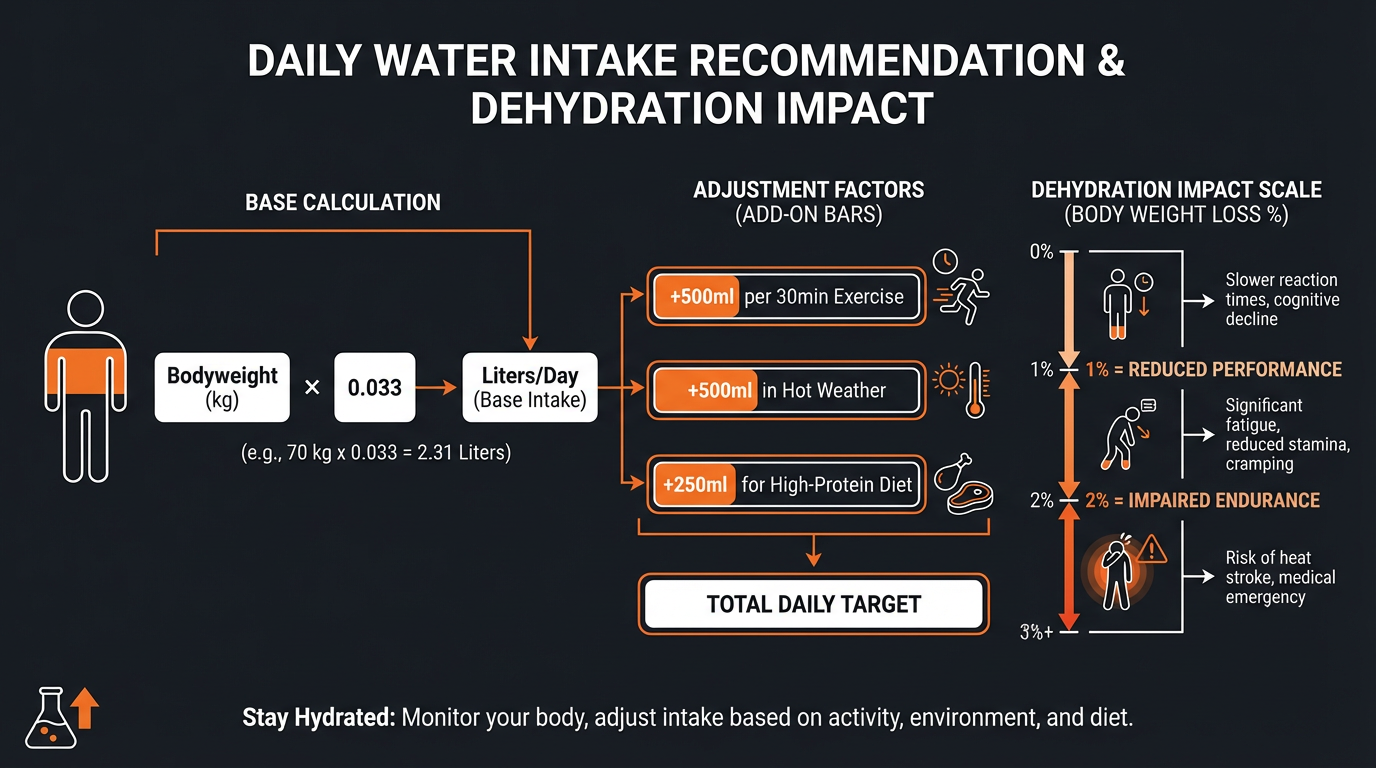 Diagram showing how the Daily Water Intake Calculator works