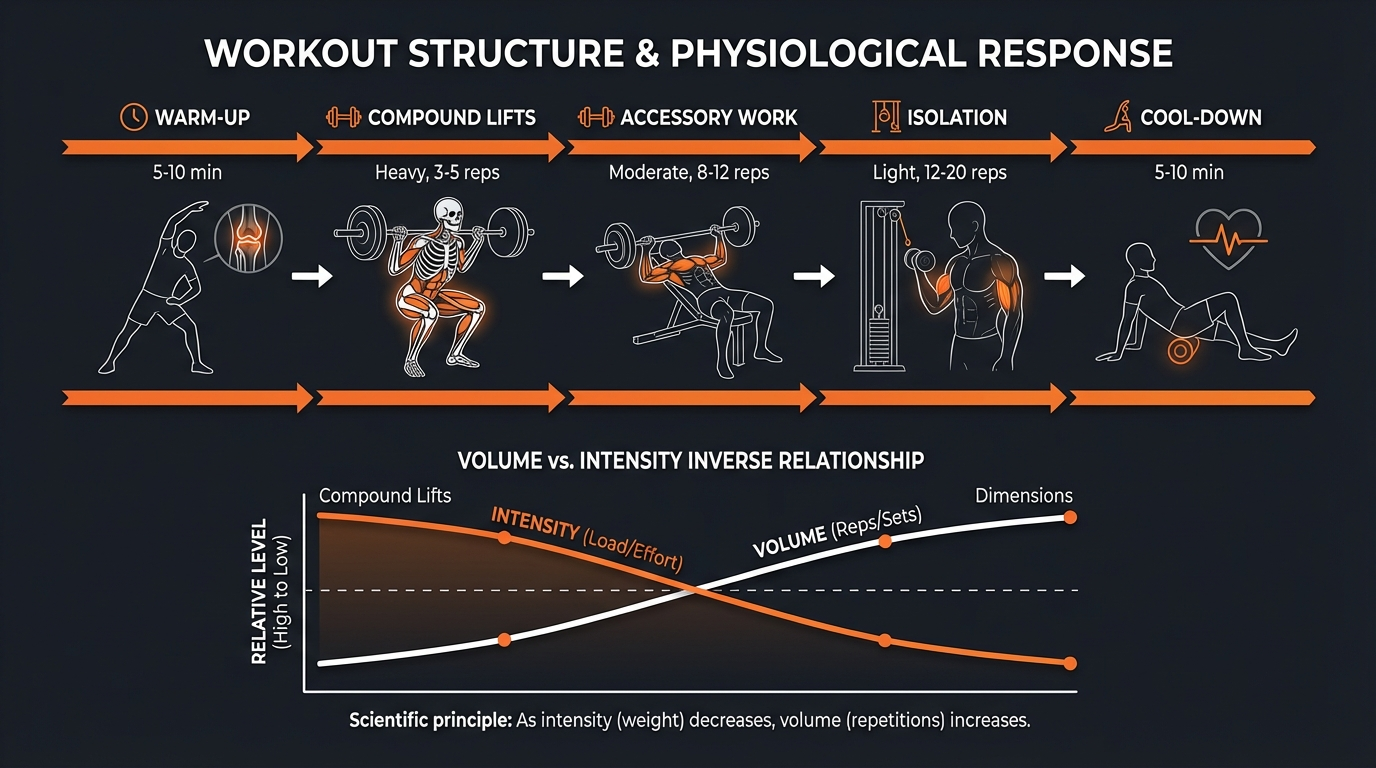 Diagram illustrating key concepts from 30-Minute Resistance Band Workout for Men on the Go
