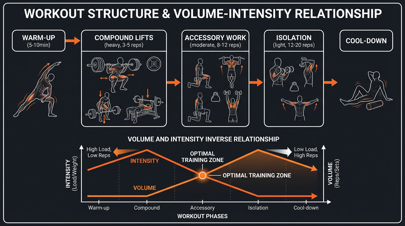 Diagram illustrating key concepts from 45-Minute Functional Fitness Workout Using Battle Ropes and Sandbags