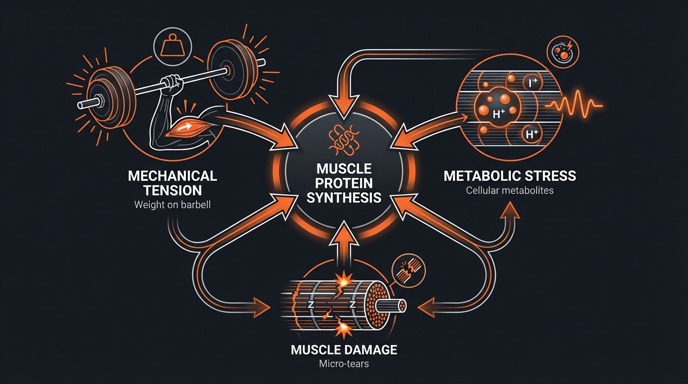 Diagram illustrating key concepts from A Beginners Guide to Bulking