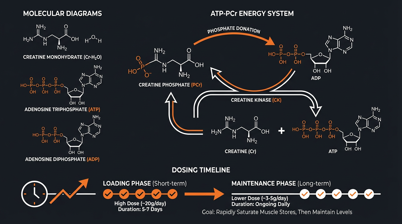 Diagram illustrating key concepts from Best Creatine for Muscle Growth (2024)