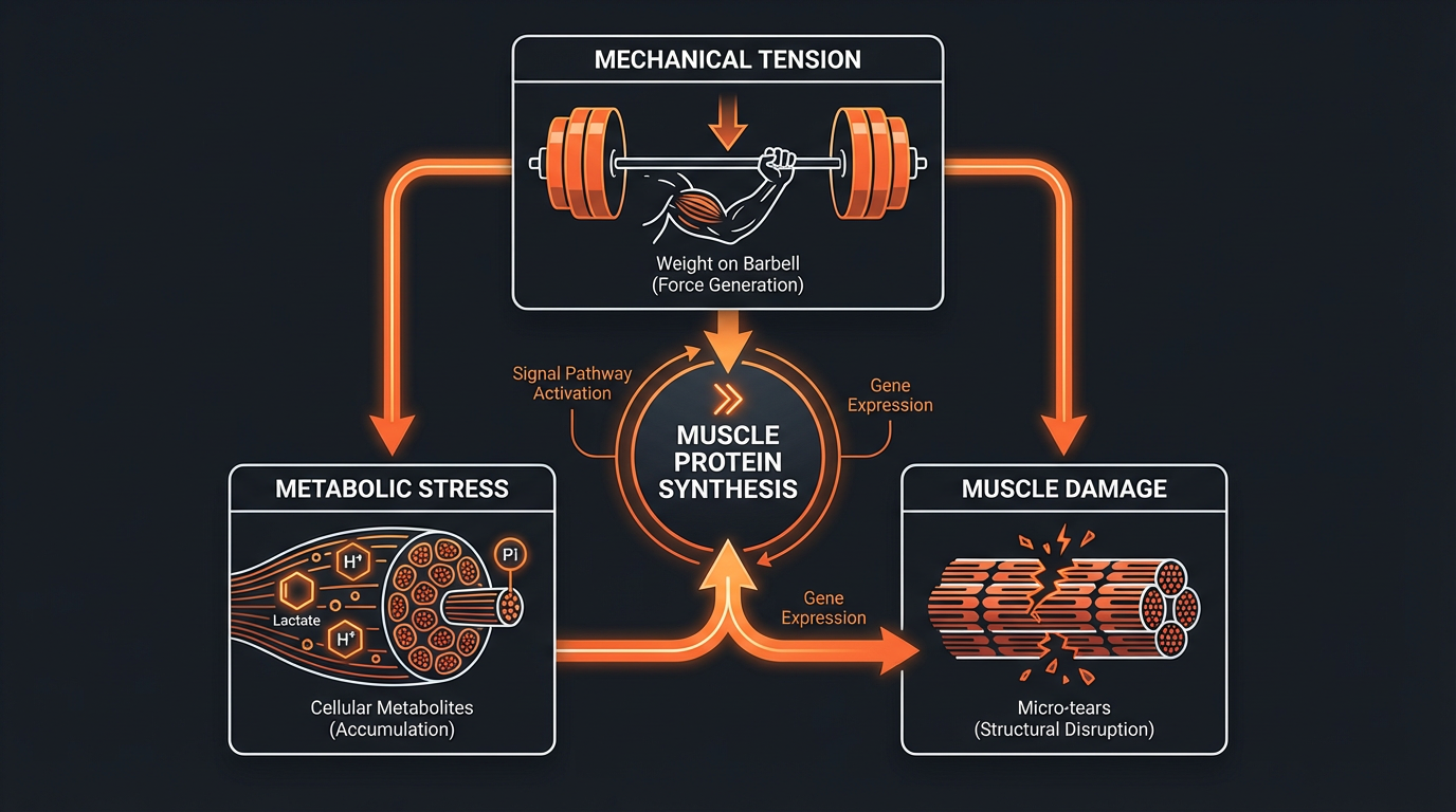 Diagram illustrating key concepts from Best Strength Training Exercises for Building Muscle Mass