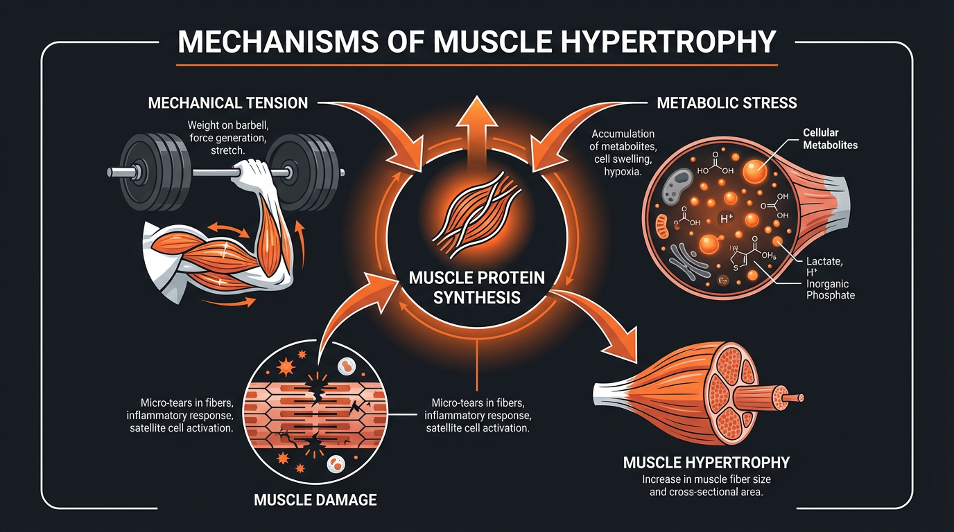 Diagram illustrating key concepts from Building Muscle on Keto: Is it Possible and How to Do It