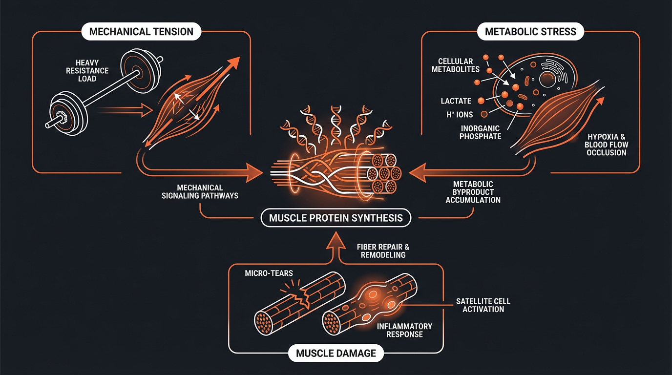 Diagram illustrating key concepts from Bulking for Women: Strategies for Lean Muscle Gain Without Unwanted Fat