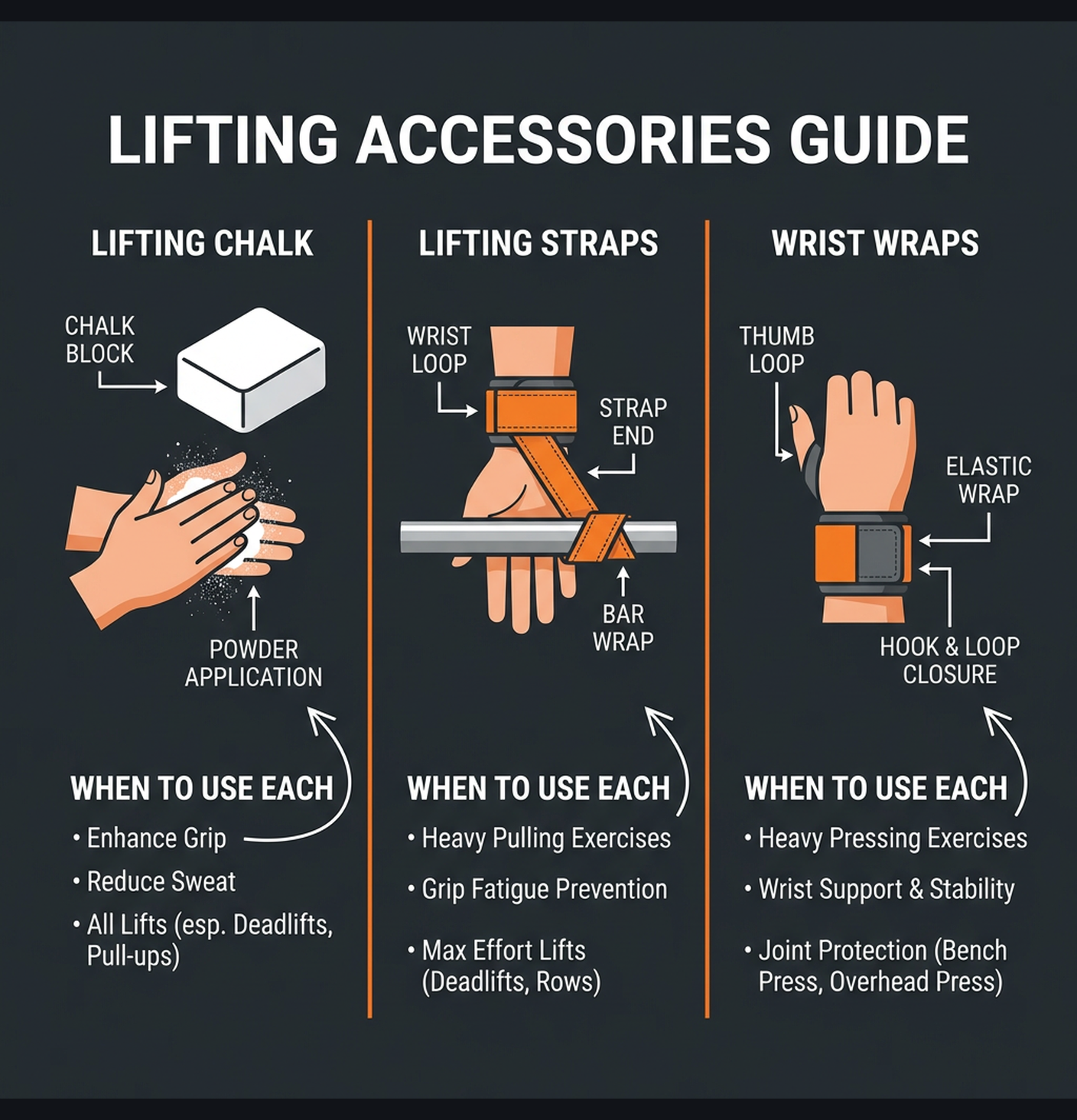 Diagram illustrating key concepts from Chalk, Straps, and Wraps: A No-BS Guide to Lifting Accessories