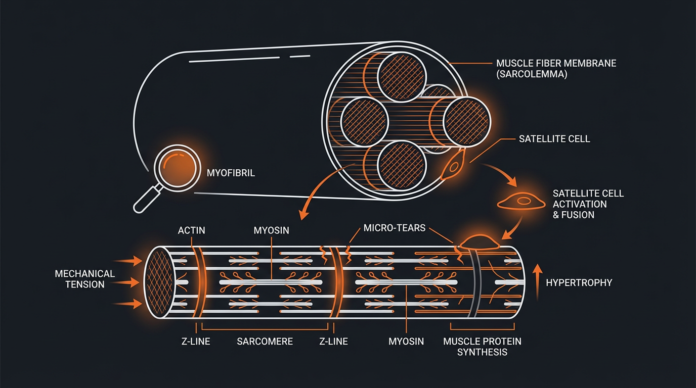 Diagram illustrating key concepts from Cold Weather Muscle Growth: Optimizing Winter Bulking Season