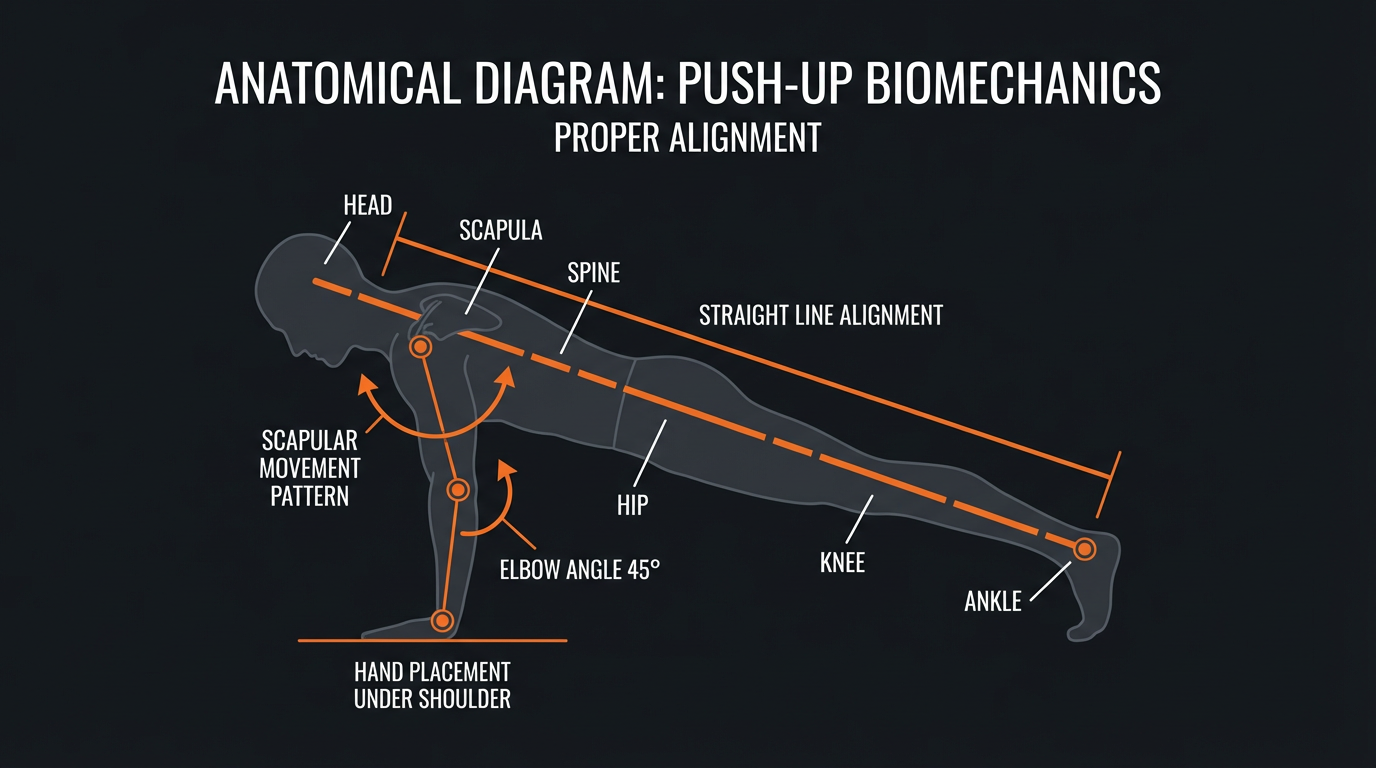 Diagram illustrating key concepts from Decline Push-Ups: Targeting Upper Chest for Balanced Development
