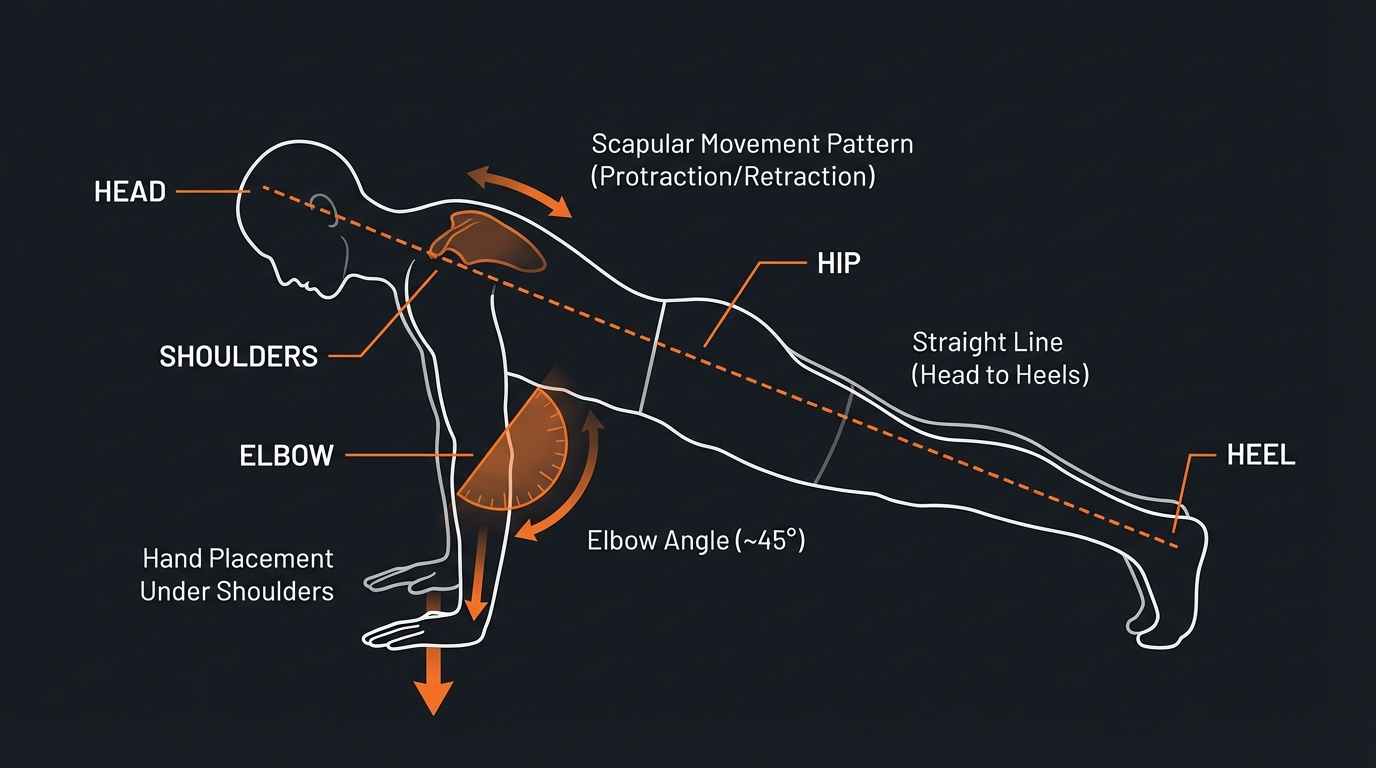 Diagram illustrating key concepts from How Push-Ups Transform Your Body: Before and After Results