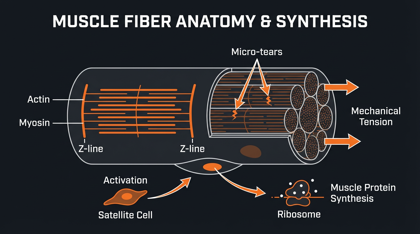 Diagram illustrating key concepts from How to Bulk Up and Build Muscle as a Vegan: Ultimate guide