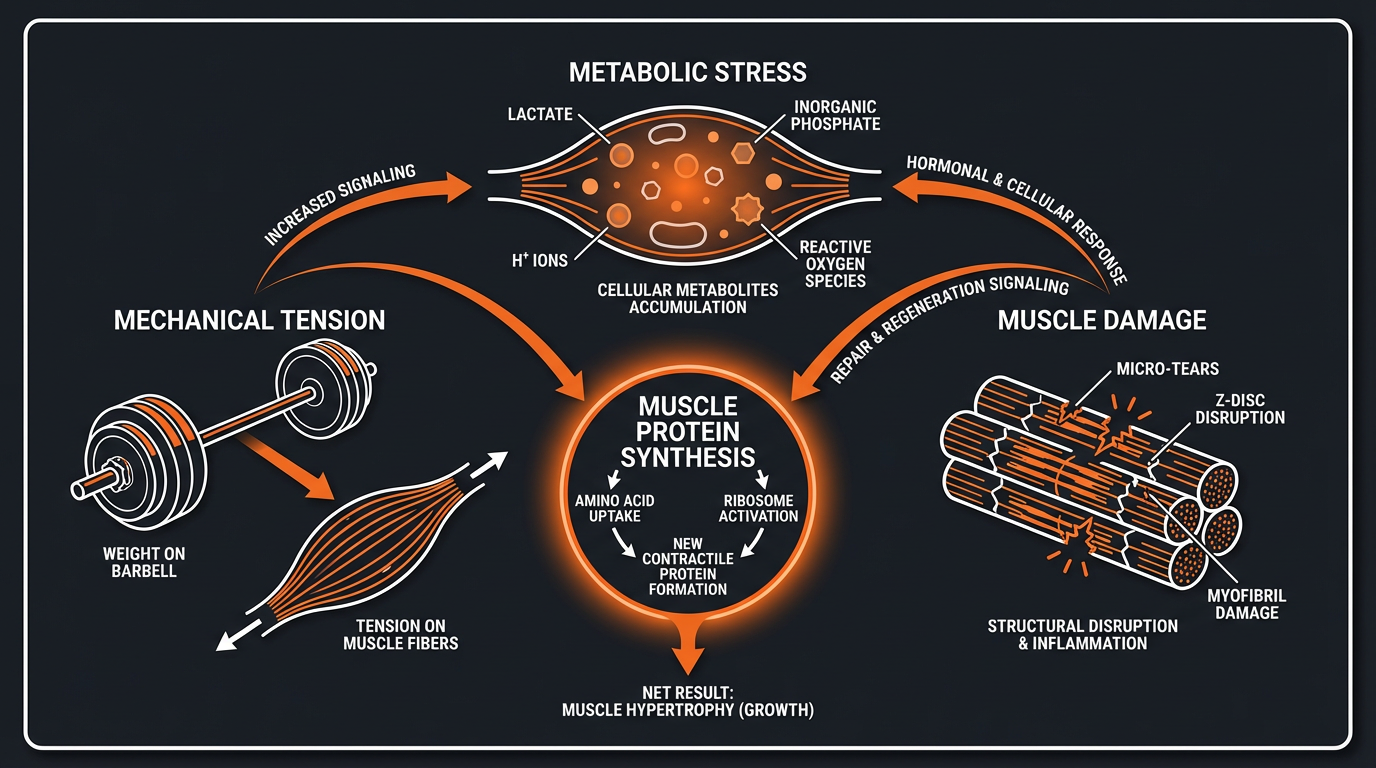 Diagram illustrating key concepts from How to Measure Muscle Gain: Beyond the Scale