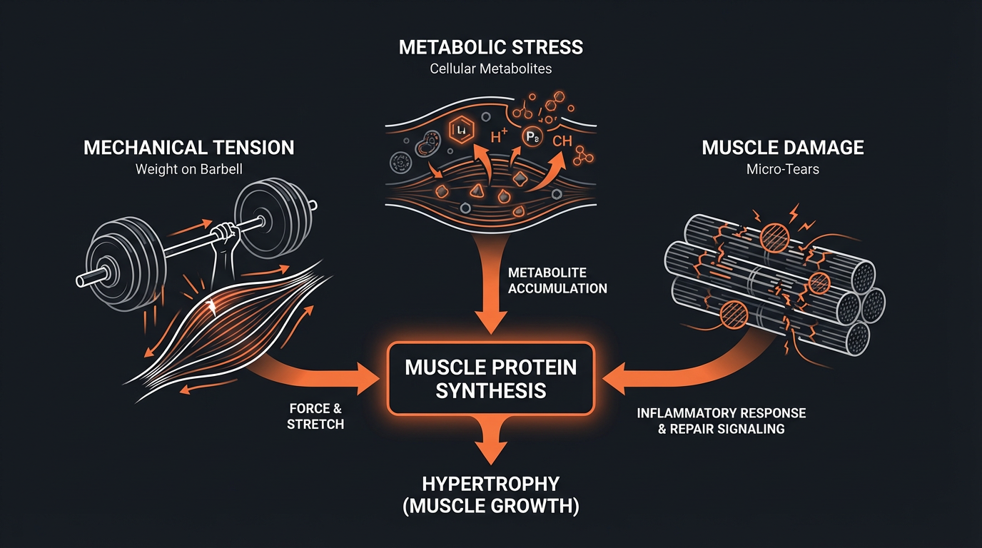 Diagram illustrating key concepts from Mastering the Art of the Lean Bulk: Minimizing Fat Gain While Building Muscle