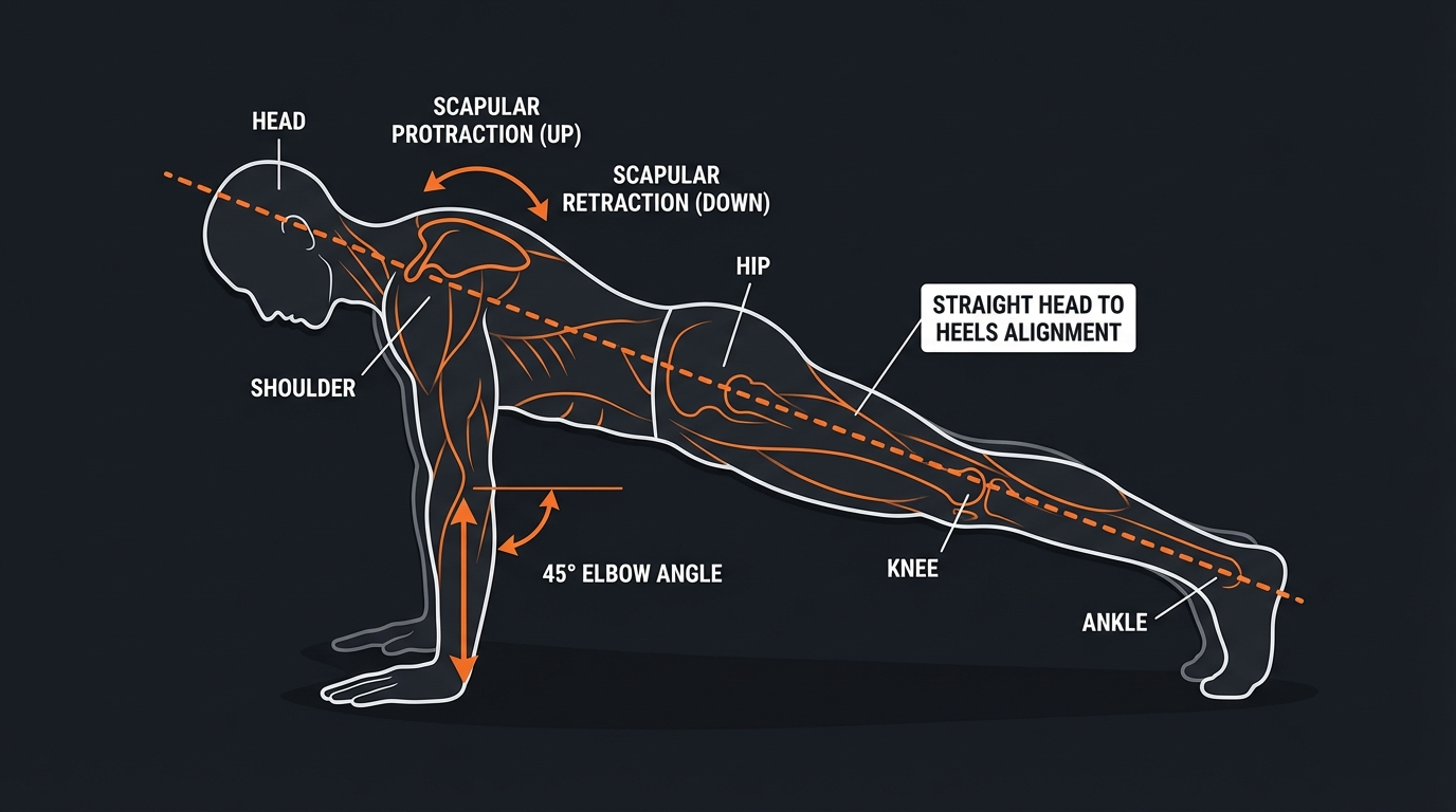 Diagram illustrating key concepts from Push-Up Challenge: 200 Push-Ups a Day for 30 Days - What Happens?