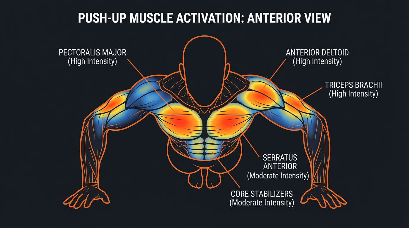 Diagram illustrating key concepts from Push-Up to Row: Combining Push and Pull for a Complete Upper Body Workout