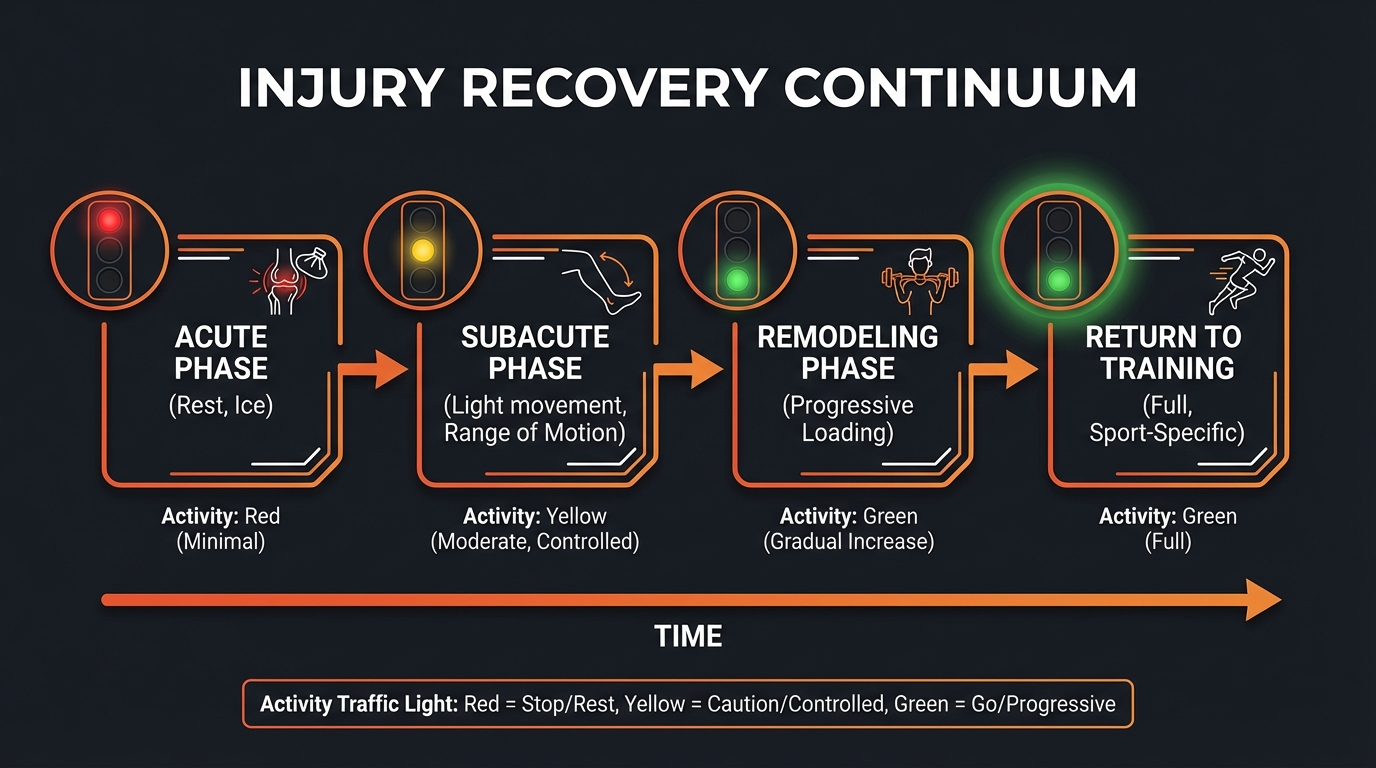 Diagram illustrating key concepts from Strength Training for Injury Prevention and Rehabilitation