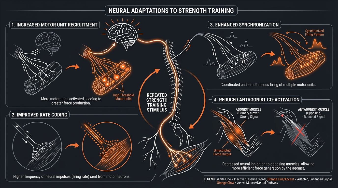 Diagram illustrating key concepts from Strength Training in Your 40s, 50s, and Beyond: Adapting Your Approach