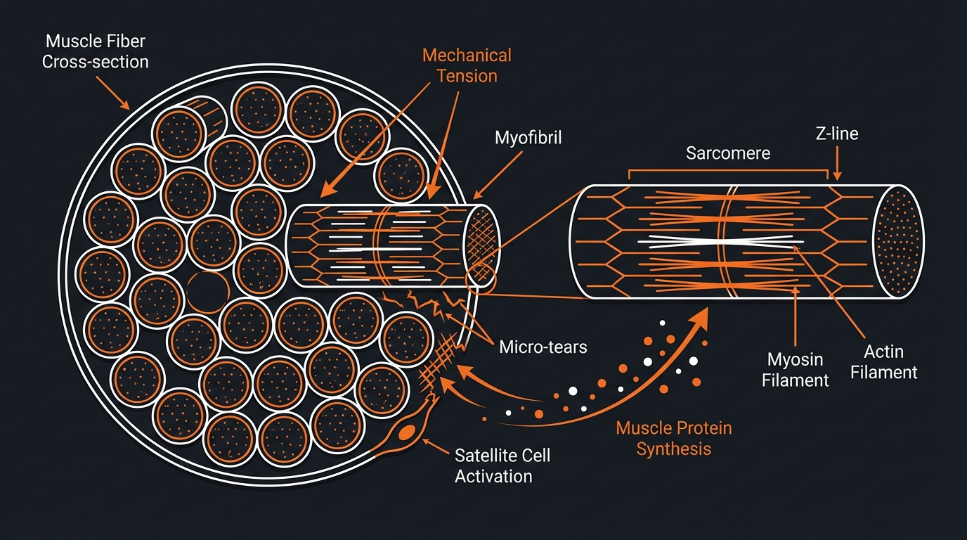 Diagram illustrating key concepts from The Ultimate Strength-Focused Workout Plan: Build Muscle and Boost Strength