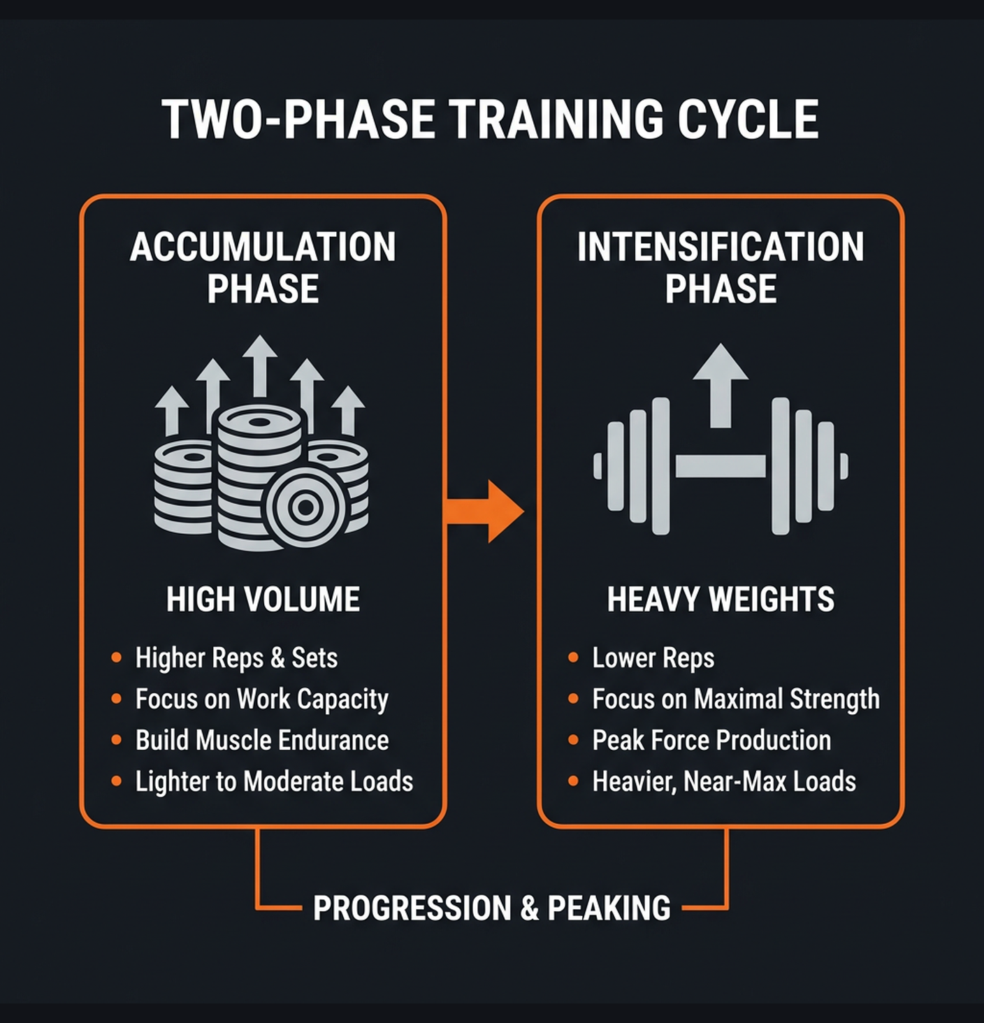 Diagram illustrating key concepts from Accumulation-Intensification Cycle