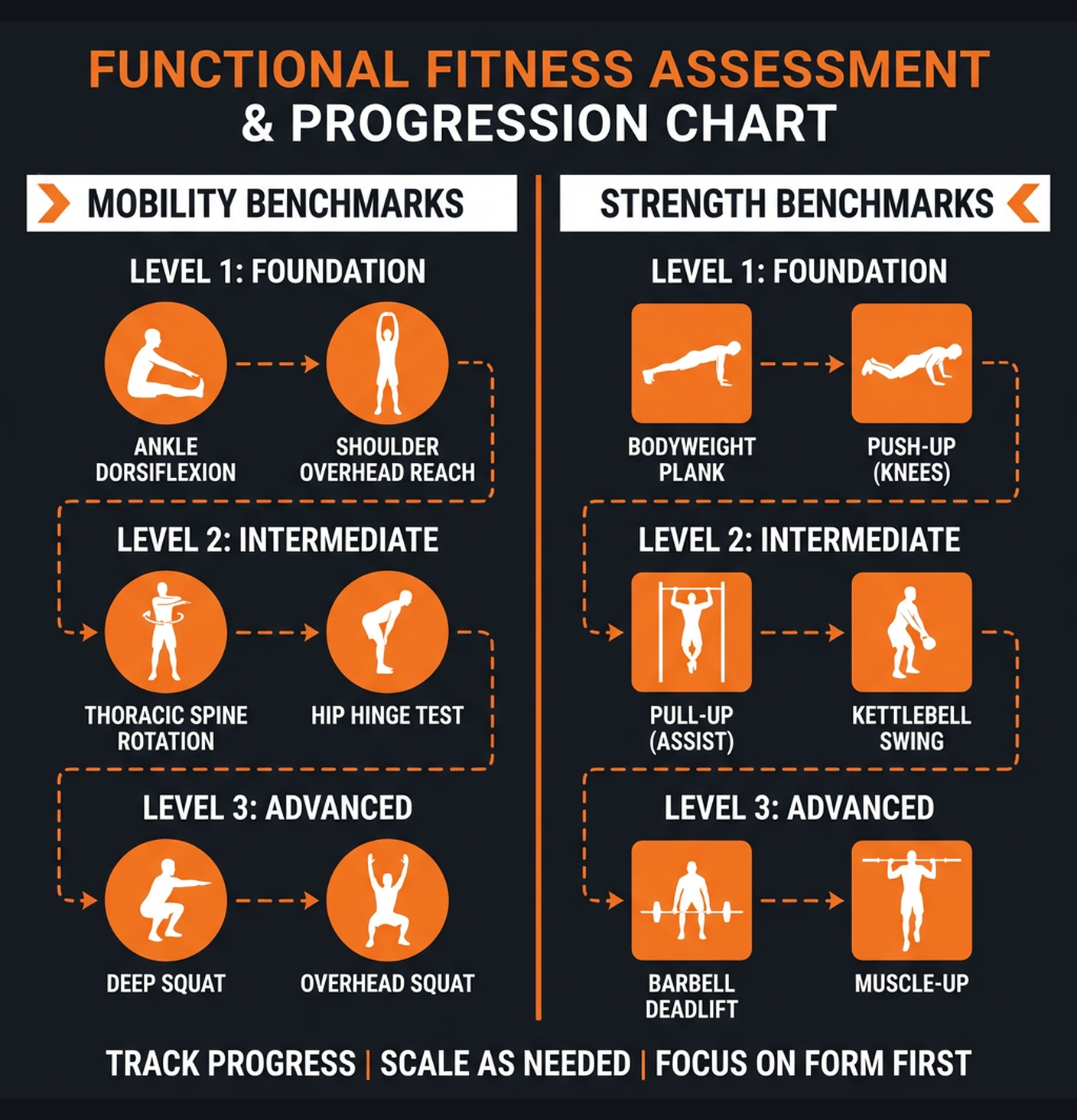 Diagram illustrating key concepts from Active Aging: Over 60 Mobility & Strength