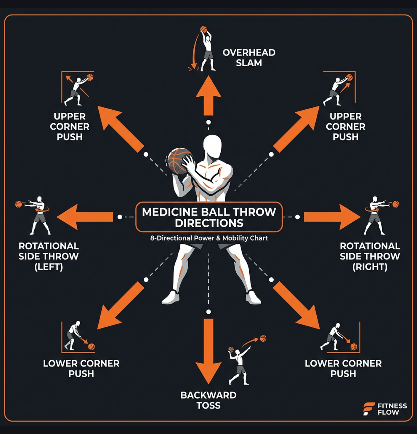Diagram illustrating key concepts from Medicine Ball: Explosive Power Training