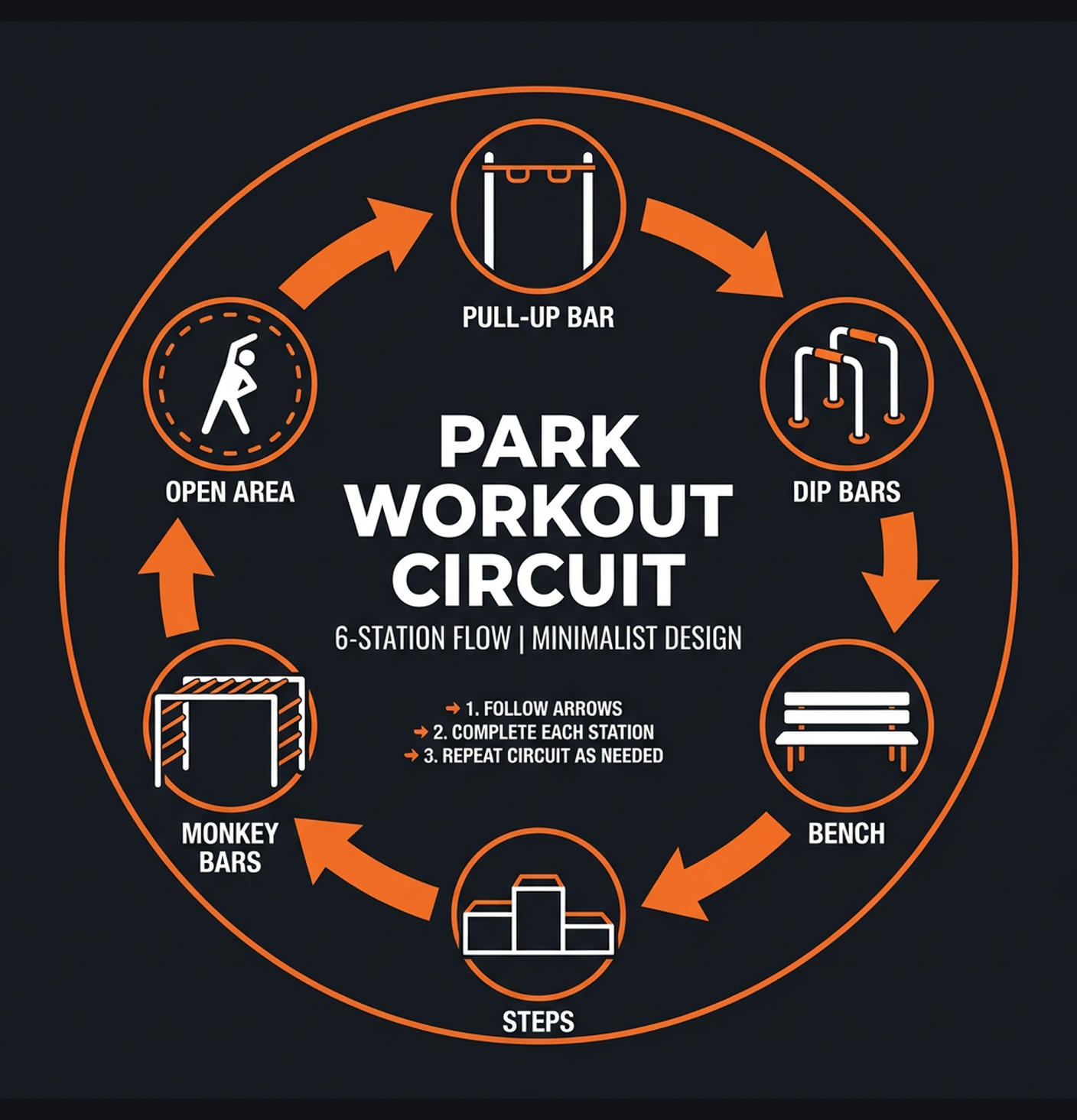 Diagram illustrating key concepts from Outdoor Park Workout: No Gym Needed