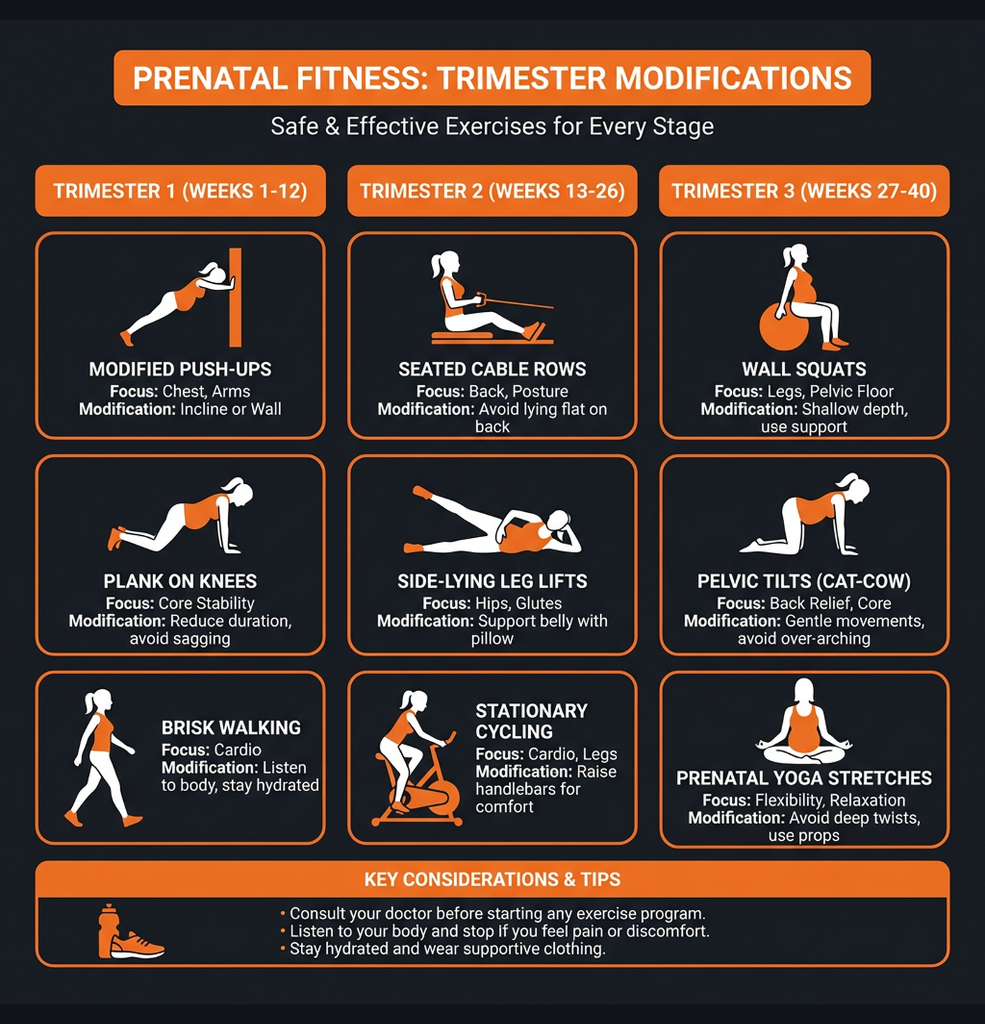 Diagram illustrating key concepts from Prenatal Strength: Safe & Effective