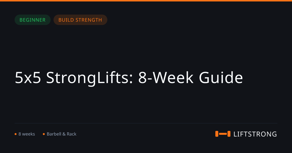 5x5 StrongLifts: 8-Week Guide | LiftStrong