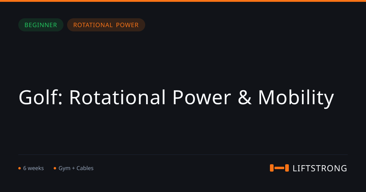 Golf: Rotational Power & Mobility | LiftStrong