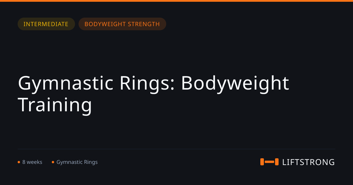 Gymnastic Rings: Bodyweight Training | LiftStrong