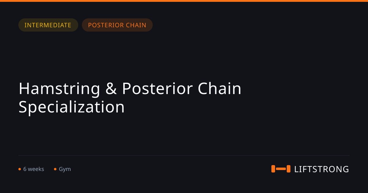 Hamstring & Posterior Chain Specialization | LiftStrong