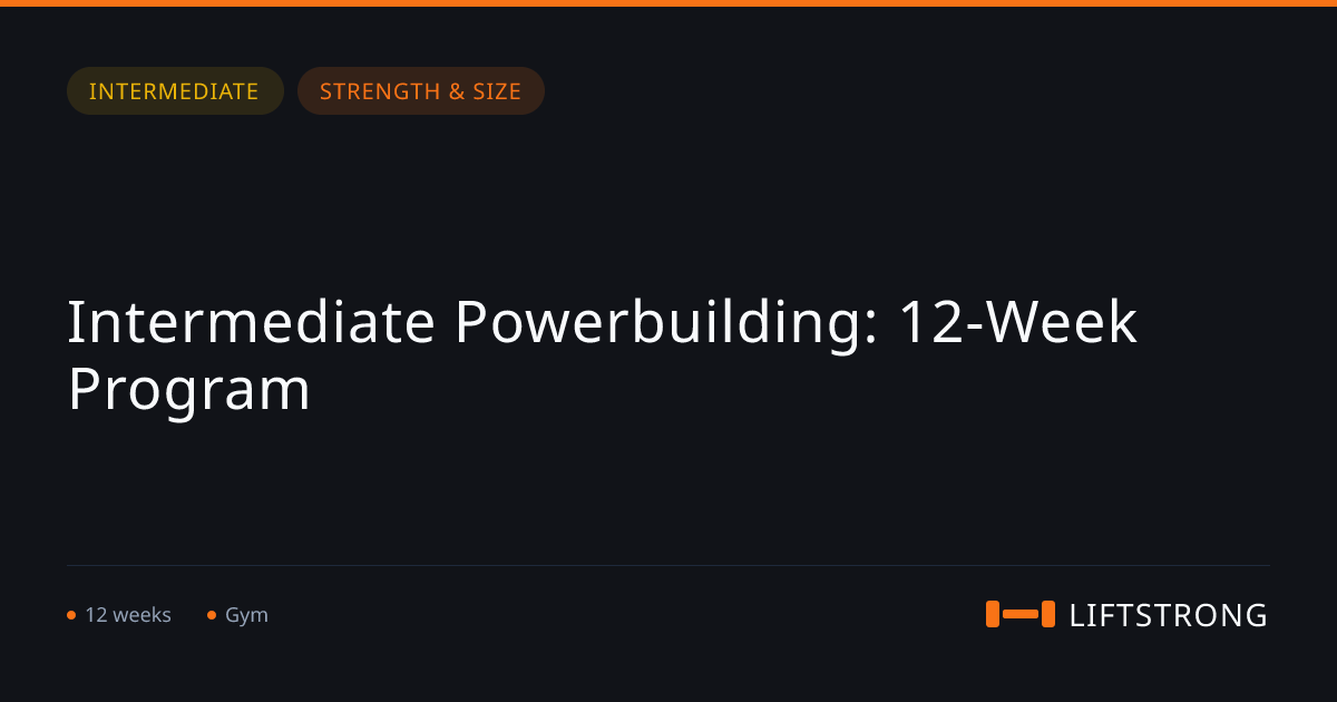 Intermediate Powerbuilding: 12-Week Program | LiftStrong