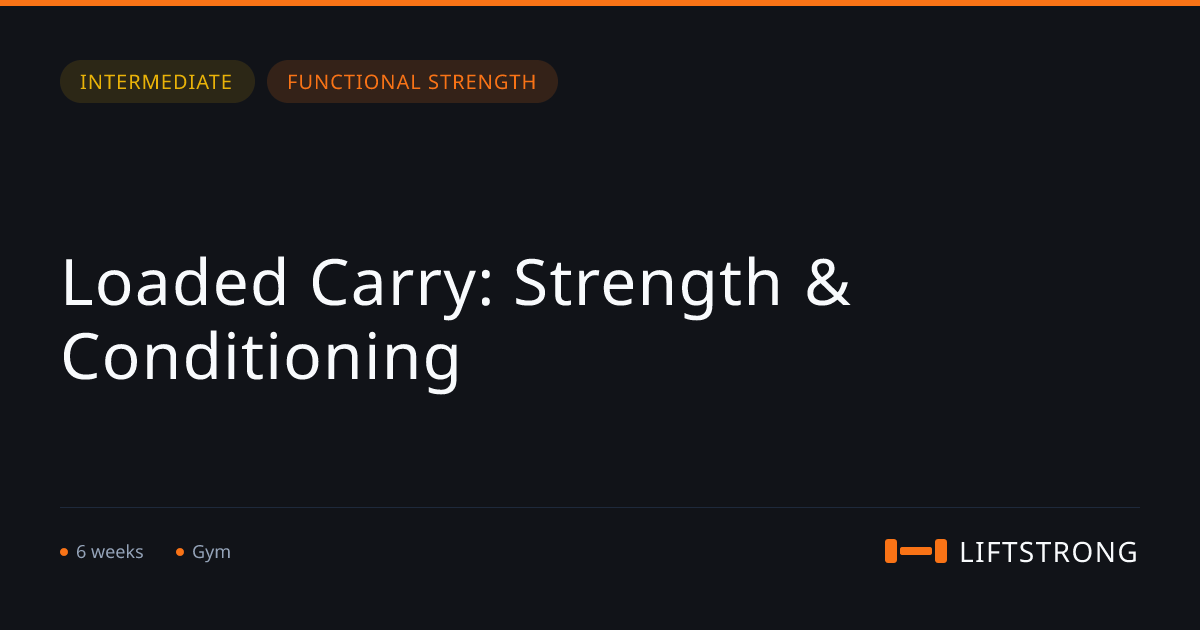 Loaded Carry: Strength & Conditioning | LiftStrong