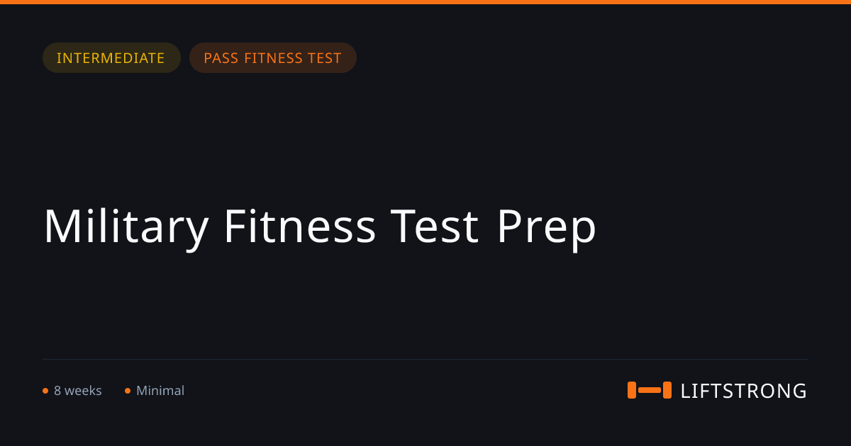 Military Fitness Test Prep | LiftStrong