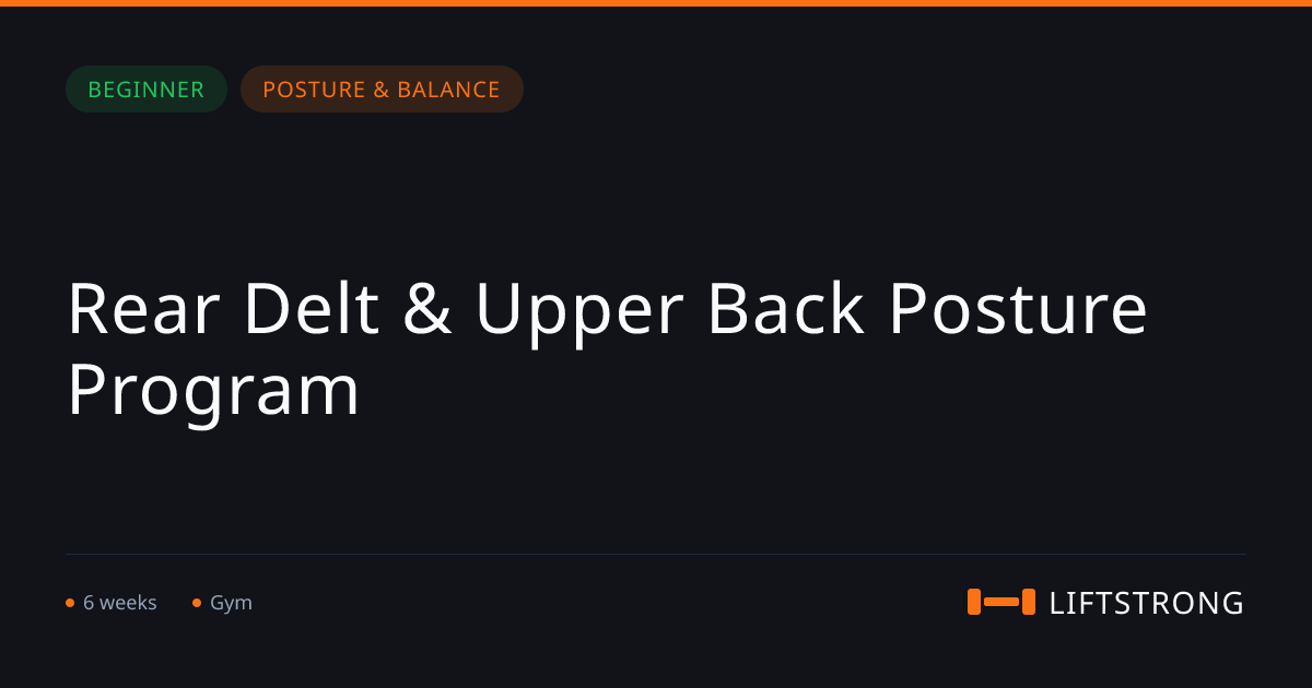 Rear Delt & Upper Back Posture Program | LiftStrong