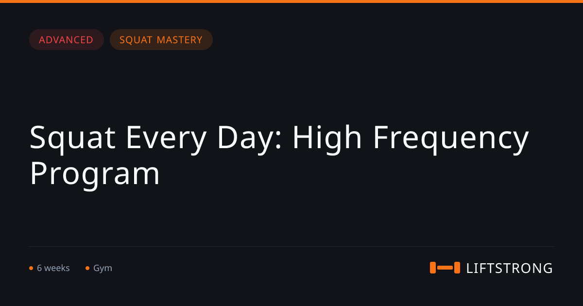 Squat Every Day: High Frequency Program | LiftStrong