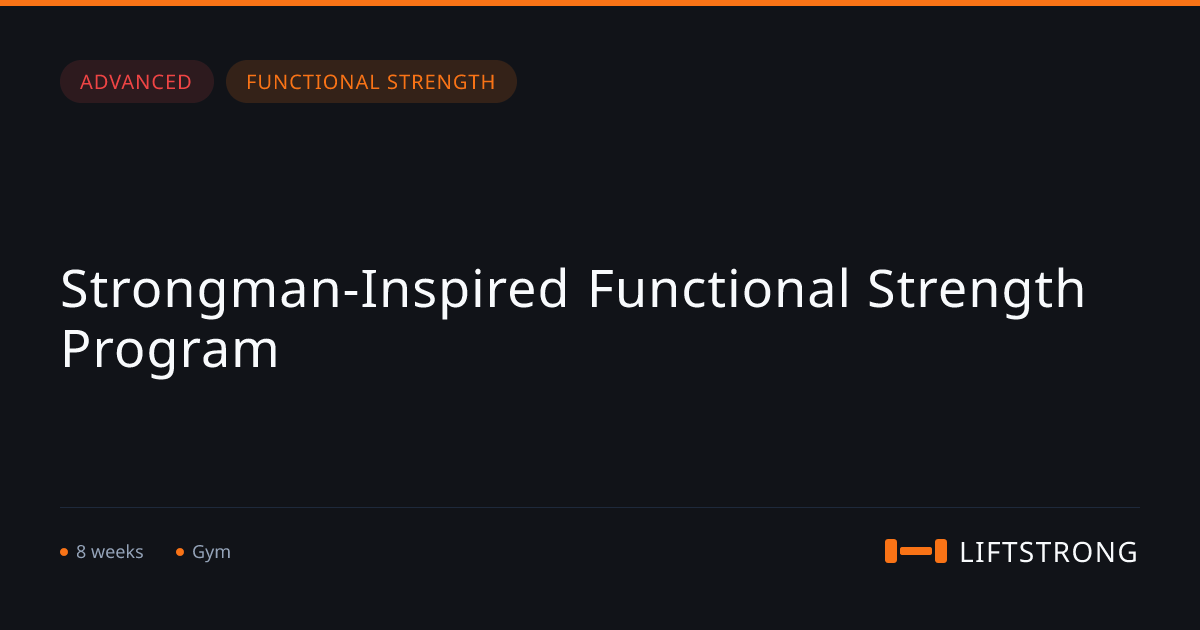 Strongman-Inspired Functional Strength Program | LiftStrong